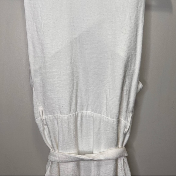 Anthropologie White TIe Front Tunic Vest Size Medium Large - Picture 7 of 14